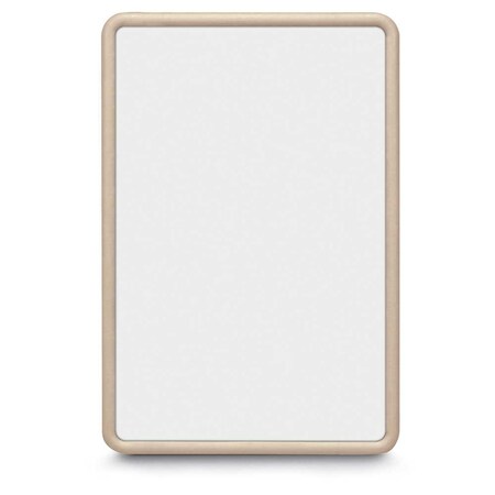 United Visual Products Corkboard, Single Door, Radius Frame, 36x36", Satin/Natural Tan Cork UV7002-SATIN-CORK